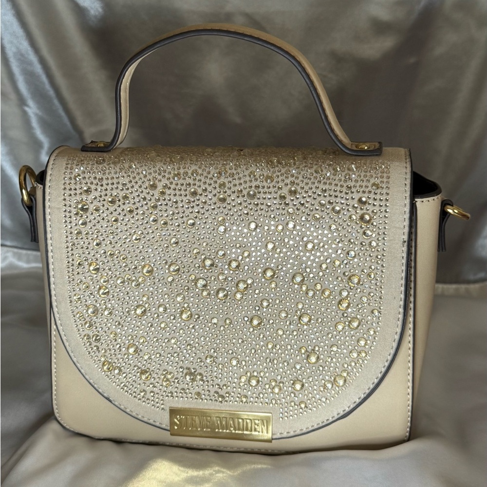Steve Madden Cream and Gold Crossbody Bag - Picture 5 of 9